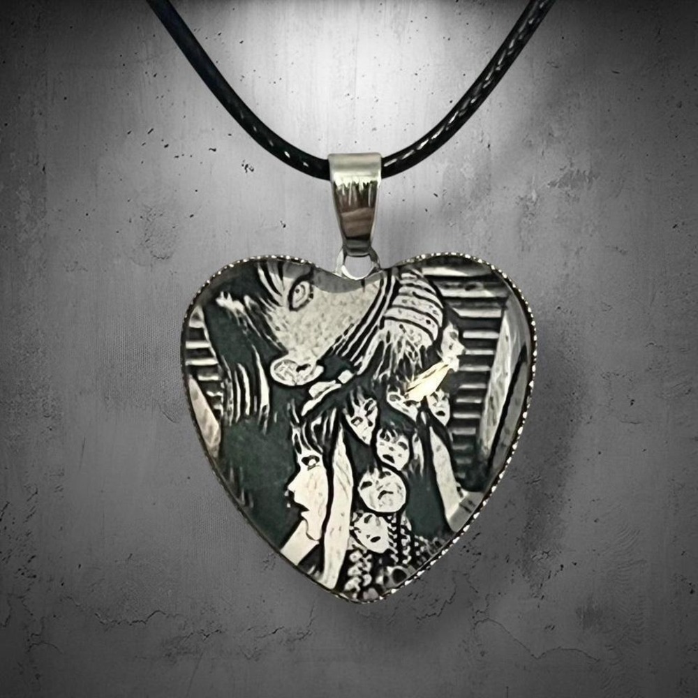 Junji Ito Horror Anime Heart Pendant Necklace
